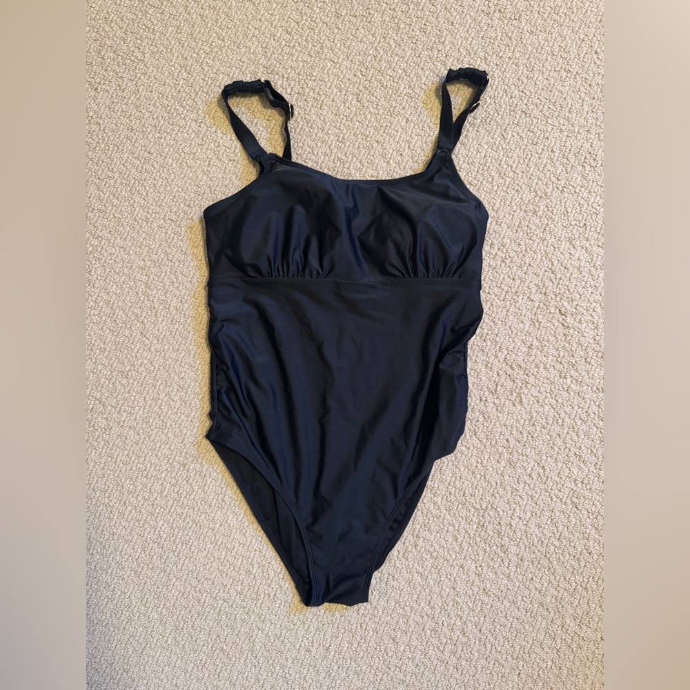 Kindred Bravely Black Nursing & Maternity Classic Swimsuit size L